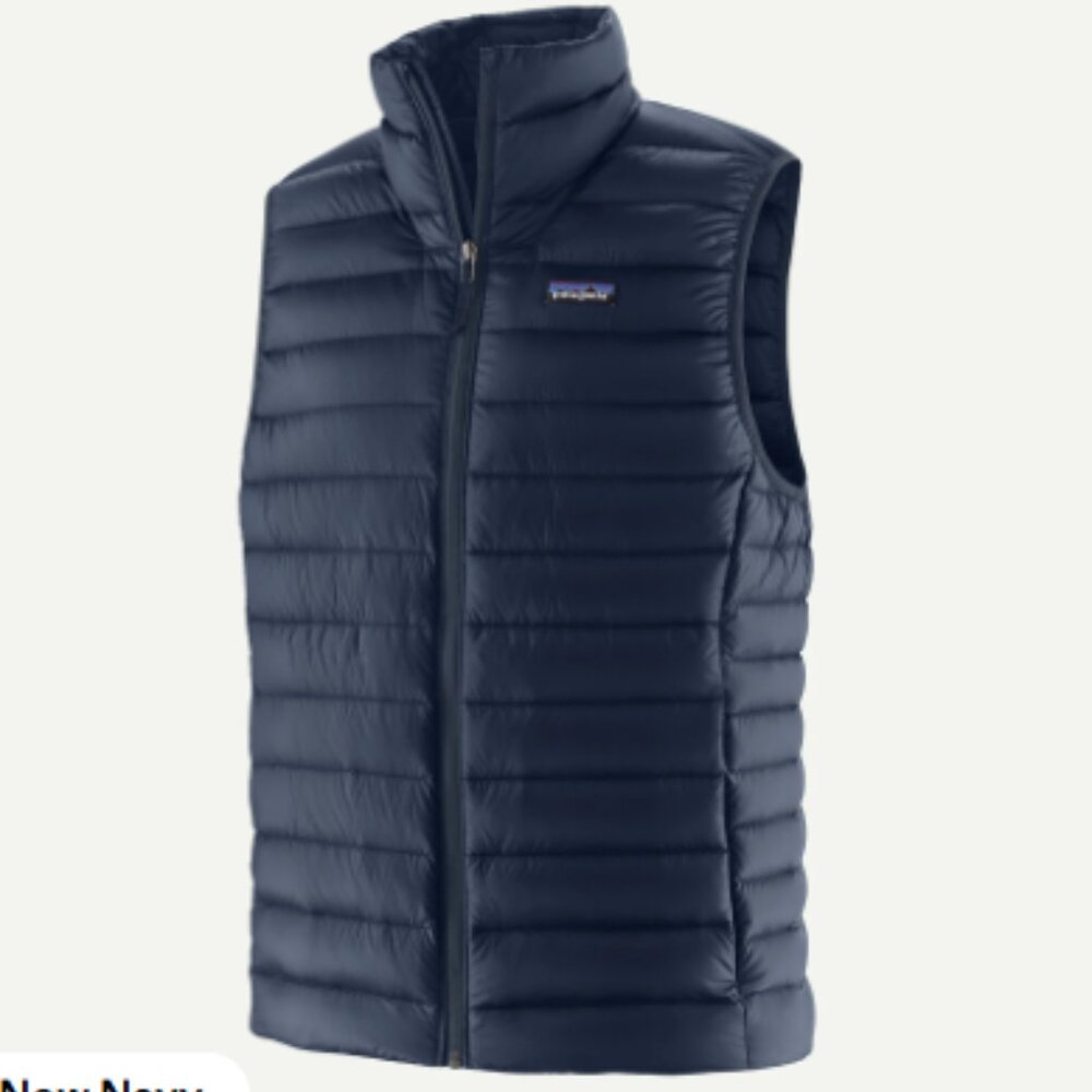 Patagonia Men's Down Sweater Vest Small Navy 84622 800-Fill Goose Down Puffer